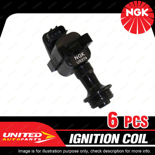 6 x NGK Ignition Coil for Nissan Skyline R32 R33 Stagea C34 2.0L 2.5L 2.6L 6Cyl