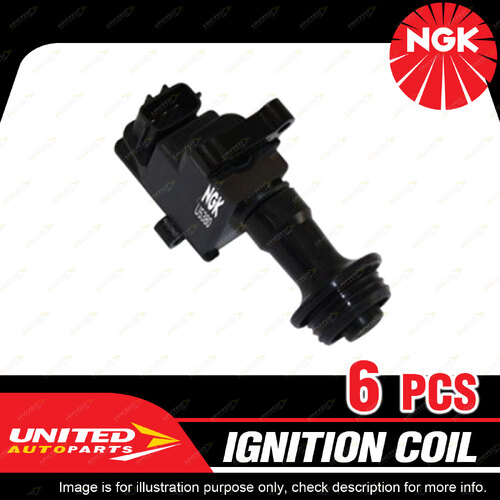 6 x NGK Ignition Coil for Nissan Skyline R33 R34 Stagea C34 2.5L 2.6L 6Cyl DOHC