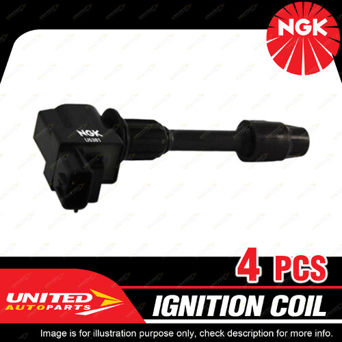 4 x NGK Ignition Coil for Nissan 200SX S15 Silvia S15 2.0L 4Cyl DOHC 1999-2002