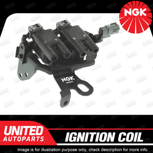 NGK Ignition Coil for Kia Cerato LD 2.0L 4Cyl DOHC MPFI 16V G4GC 101kW 2004-2009