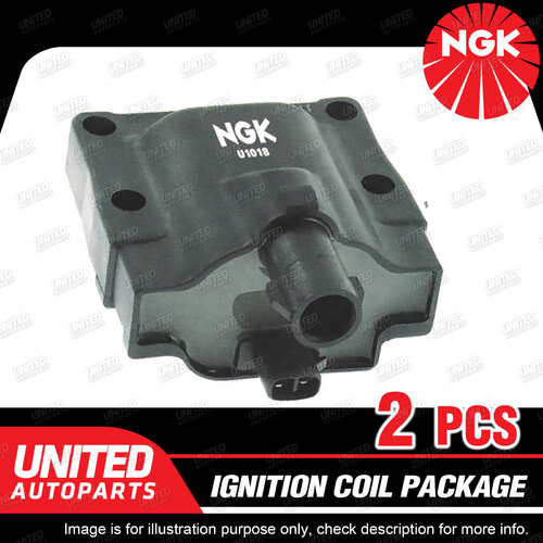 2 x NGK Ignition Coils Pack for Lexus LS400 UCF10R UCF20R 4.0L V8 1990-1197