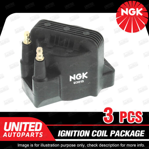 3 x NGK Ignition Coils Pack for Holden Commodore VN Grange WH Jackaroo LS VG V6