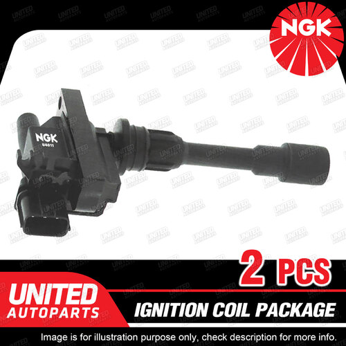 2 x NGK Ignition Coils Pack for Ford Laser KQ 1.8L EP 92KW 2.0L FS 98KW 4Cyl 16V