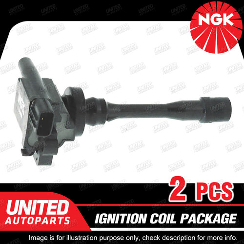 2 x NGK Ignition Coils Pack for Mitsubishi Lancer CE CG CH Nimbus UG 4Cyl