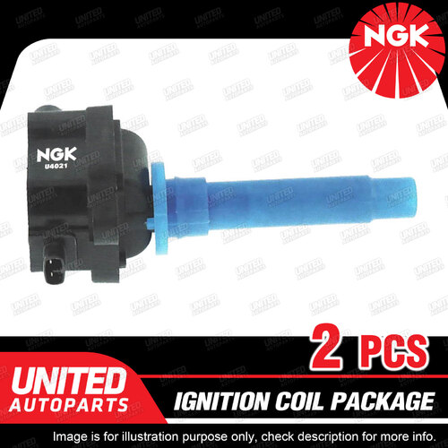 2 x NGK Ignition Coils Pack for Kia Carens Shuma Spectra FB 1.8L 4Cyl 2000-2004