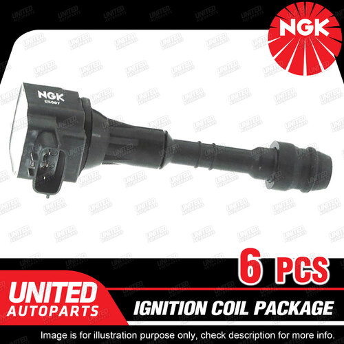 6 x NGK Ignition Coils Pack for Nissan Patrol GUIII GUIV GUVI GUVII 4.8L 6Cyl