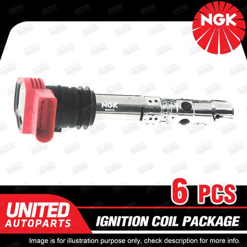 6 x NGK Ignition Coils Pack for Audi A4 B6 A6 4B 3.0L V6 2001-2006