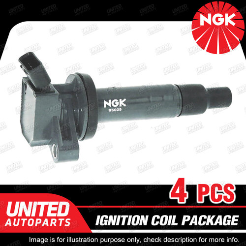 4 x NGK Ignition Coils Pack for Toyota Corolla ZZE122R MR2 ZZW30R 1.8L 4Cyl