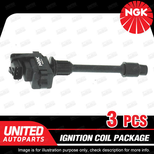 3 x NGK Ignition Coils Pack for Nissan Maxima A32 3.0L V6 1995-1999 U5071