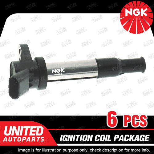 6 x NGK Ignition Coils Pack for Holden Epica EP 2.0L 2.5L 6Cyl 2007-2011