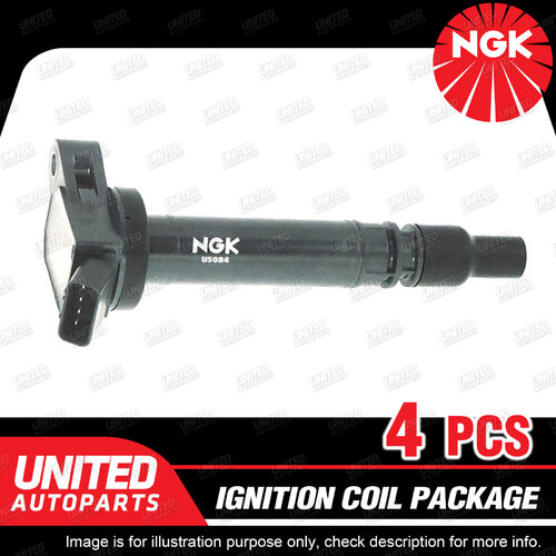 4 x NGK Ignition Coils for Toyota Camry ASV50R ASV70R Rav4 ASA44R 2.5L I4 16V