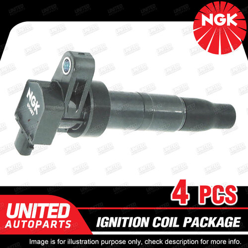 4 x NGK Ignition Coils Pack for Hyundai Sonata NF 2.4L 4 Cyl DOHC MPFI 16V