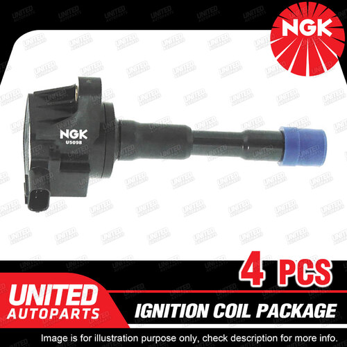 4 x NGK Ignition Coils Pack for Honda Civic ES9 FD2 Jazz GD1 1.3L 2.0L 4Cyl