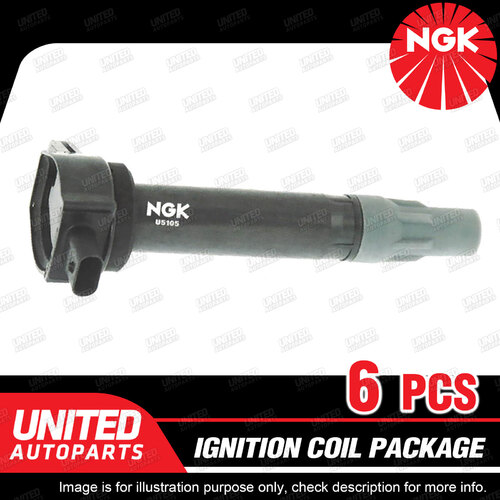 6 NGK Ignition Coils Pack for Chrysler 300C LE 3.5L Sebring JS 2.7L V6 MPFI 24V