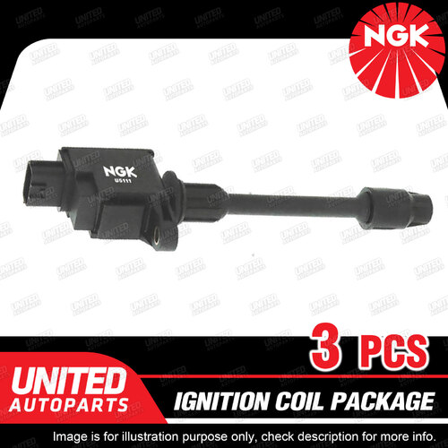 3 x NGK Ignition Coils Pack for Nissan Maxima A33 3.0L V6 1999-2003 U5111