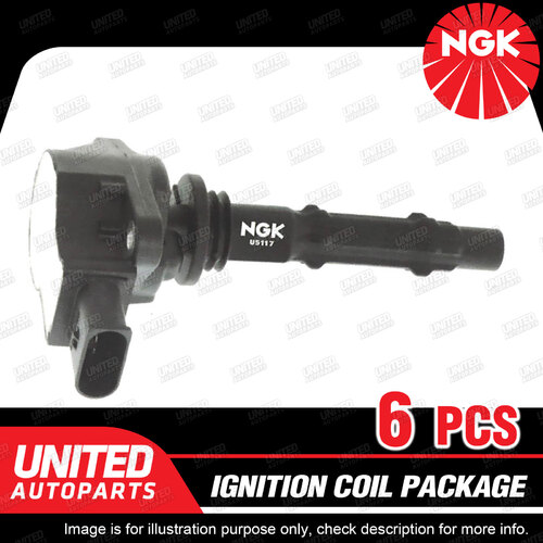 6 NGK Ignition Coils Pack for Benz C280 C300 C350 CLK280 CLK350 C209 CLS350 W219