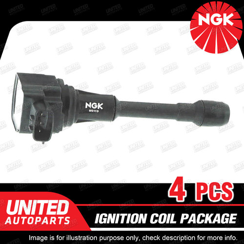 4 x NGK Ignition Coils for Nissan Navara D23 X-Trail T31 T32 Pulsar C12 Dualis