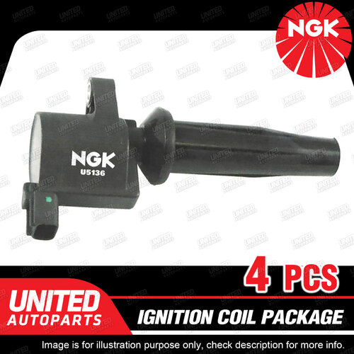 4 x NGK Ignition Coils Pack for Ford Focus LS LT LV 2.0L Transit VM 2.3L 4Cyl