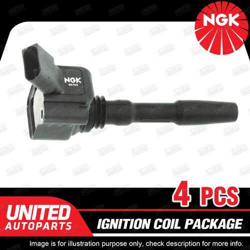 4 x NGK Ignition Coils Pack for Audi A5 8T 1.8L T4 2012-2018 U5154