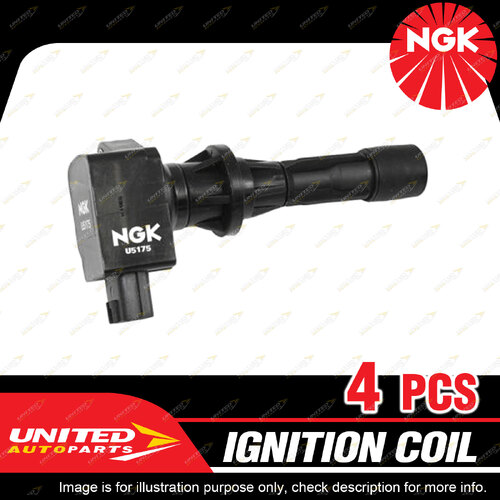 4 x NGK Ignition Coils for Mazda 3 BK BL 2.3L L3VDT I4 16V DOHC VVT 2006-2014