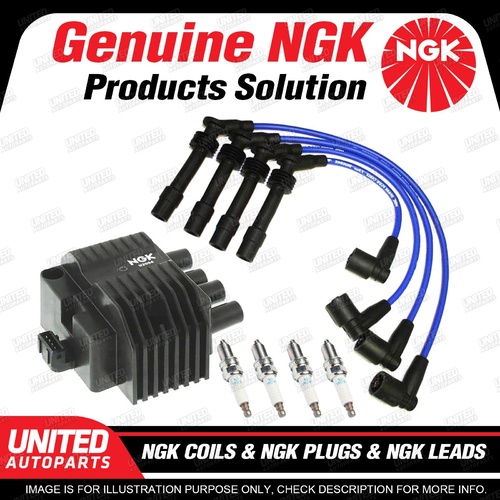 NGK Spark Plugs Coils Leads Kit for Ford Mondeo HE 2.0L 4Cyl 2000-2000