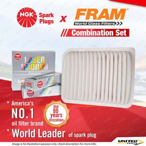 NGK Iridium Spark Plugs & Fram Air Filter for Ford Falcon Fairlane BF Territory