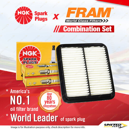 NGK Standard Spark Plugs & Fram Air Filter for Suzuki Grand Vitara SQ625 2.5L