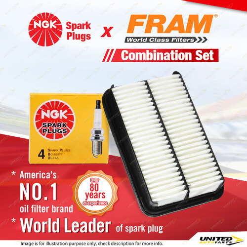 NGK Standard Spark Plugs & Fram Air Filter for Toyota Corolla AE96 1.8L 7A-FE