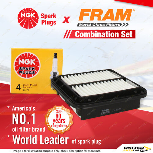 NGK Standard Spark Plugs & Fram Air Filter for Toyota Paseo EL54R 1.5L 5E-FE