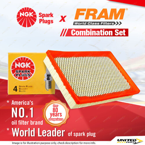 NGK Standard Spark Plugs & Fram Air Filter for Hyundai Accent LC 1.5L 1.6L 4Cyl