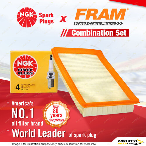 NGK Standard Spark Plugs & Fram Air Filter for Hyundai Elantra XD 1.8L 2.0L 4Cyl