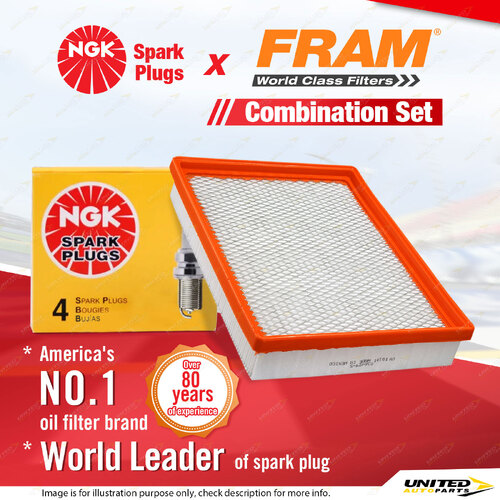 NGK Standard Spark Plugs & Fram Air Filter for Kia Magentis MG Rondo UN 2.0 2.4L