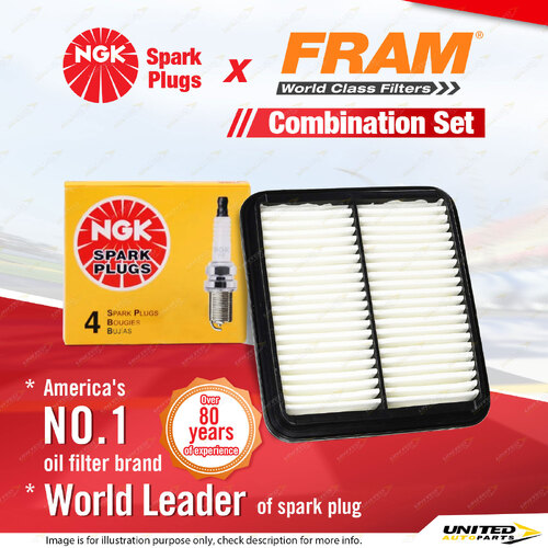 NGK Standard Spark Plugs & Fram Air Filter for Suzuki Grand Vitara 1.6L 2.0L