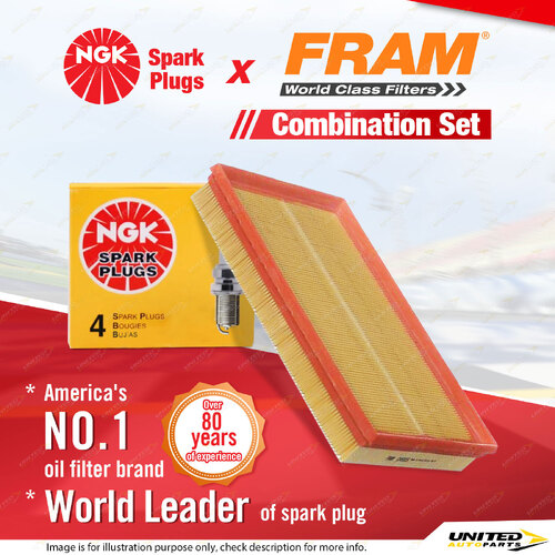 NGK Standard Spark Plugs & Fram Air Filter for Volkswagen Polo 9N 1.4L BBY BBZ