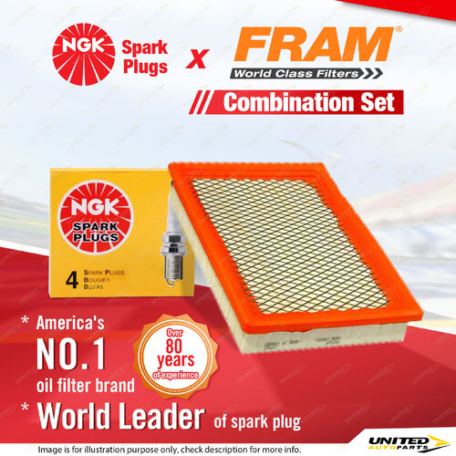 NGK Standard Spark Plugs & Fram Air Filter for Ford Festiva WB WD WF 1.3L B3