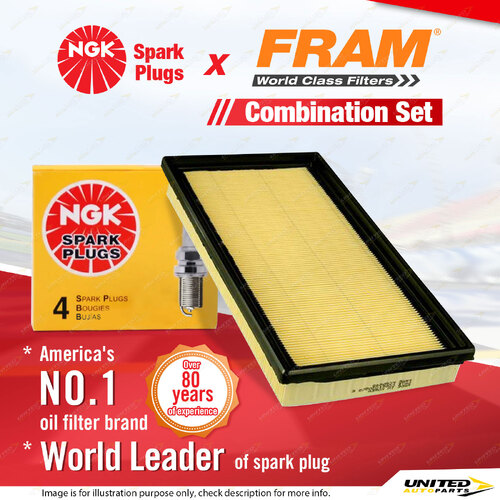 NGK Standard Spark Plugs & Fram Air Filter for Kia Mentor Shuma Spectra FB 1.8L