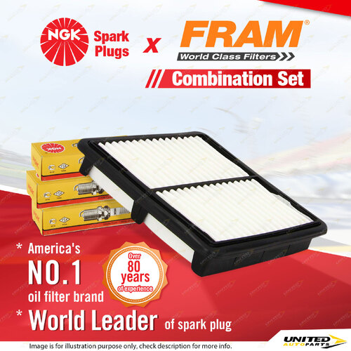 NGK Standard Spark Plugs & Fram Air Filter for Daewoo Matiz KL M100 M150 0.8L