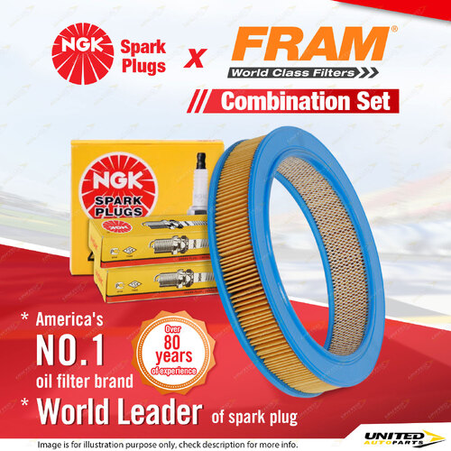 NGK Standard Spark Plugs & Fram Air Filter for Ford Falcon XA XB XY 3.3L 4.1L