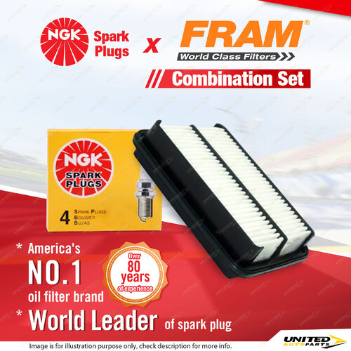 NGK Standard Spark Plugs & Fram Air Filter for Daihatsu Charade G100 G200 Pyzar