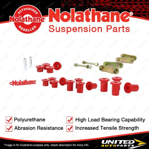 Nolathane Rear Spring Greasable Shackle and Pin Kit for Mitsubishi Triton MQ MR