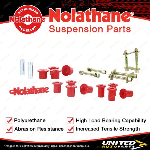 Nolathane Rear Spring Greasable Shackle and Pin Kit for Mitsubishi Triton ML MN