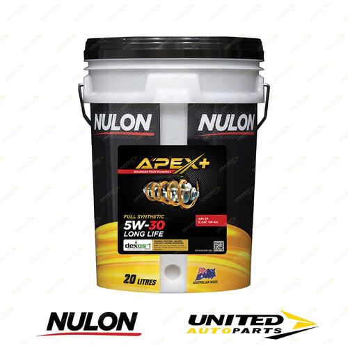 Nulon APEX+ 5W-30 Long Life 20L for LEXUS GS200T 2.0 Litre 8AR-FTS 4 Cyl 8-Spd.