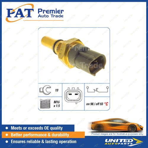 PAT Cooling Fan Switch - Spanner 19mm M16 x 1.5 Thread Switch On Temp 98 Degree