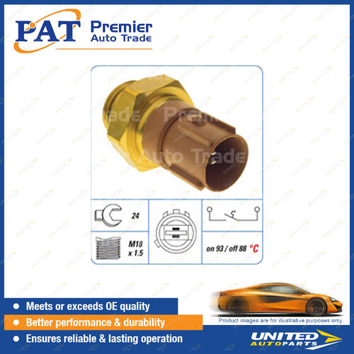 PAT Cooling Fan Switch - Spanner 24mm M18 x 1.5 Thread Switch On Temp 93 Degree