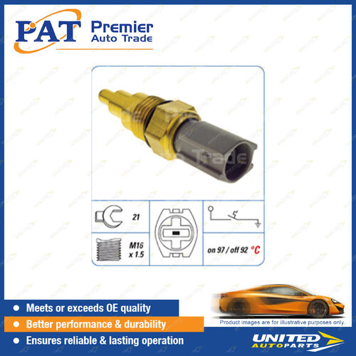 PAT Cooling Fan Switch - Spanner 21mm M16 x 1.5 Thread Switch On Temp 97 Degree