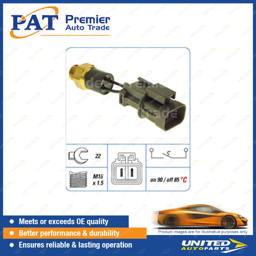 PAT Cooling Fan Switch - Spanner 22mm M16 x 1.5 Thread Switch On Temp 90 Degree