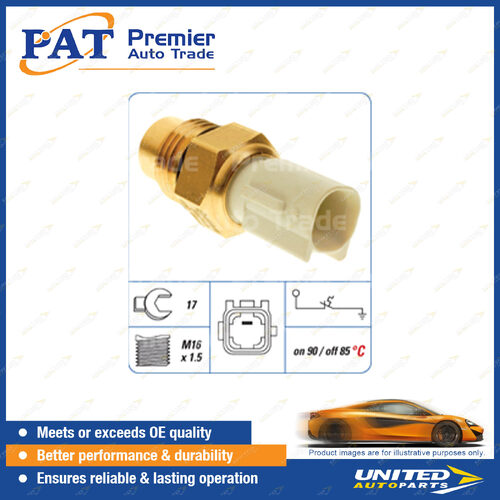 PAT Cooling Fan Switch - Spanner 17mm M16 x 1.5 Thread 2 Blade Terminals