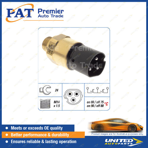 PAT Cooling Fan Switch - Spanner 24mm M14 x 1.5 Thread Switch On Temp 80 Degree