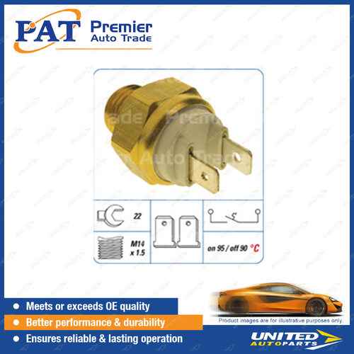 PAT Cooling Fan Switch - Spanner 22mm M14 x 1.5 Thread Switch On Temp 95 Degree