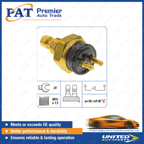 PAT Cooling Fan Switch - Spanner 24mm M16 x 1.5 Thread Switch On Temp 95 Degree